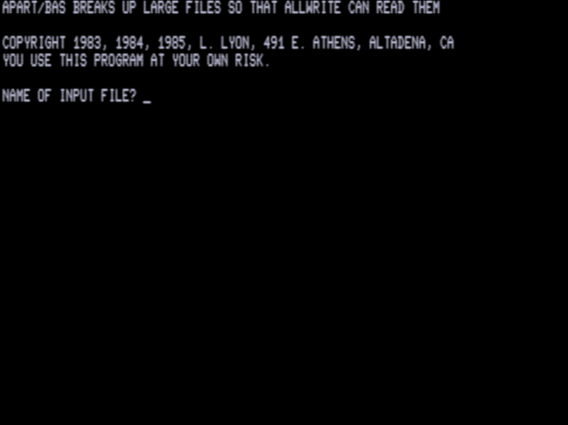 Screen shot